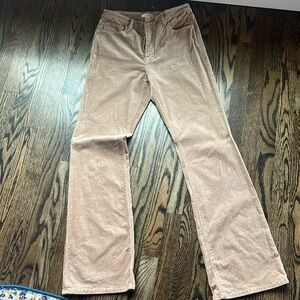 Good American good skate size 8/29 corduroy tan flare pants 32 inch inseam